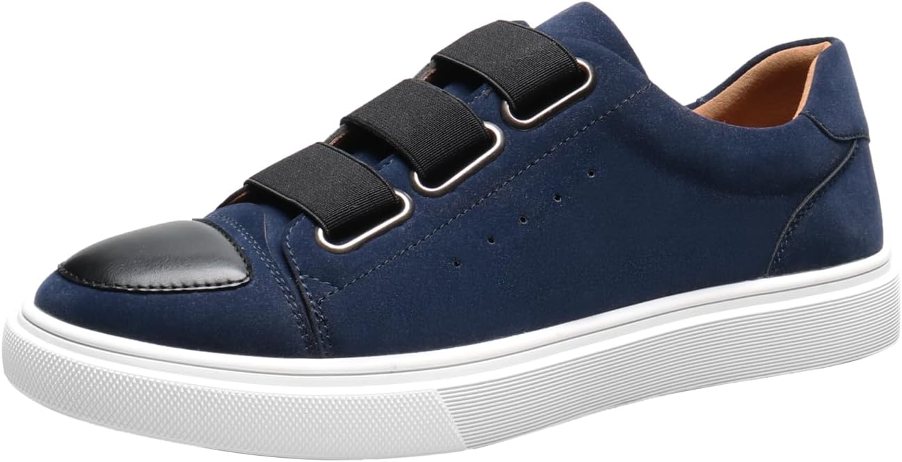 

Мужские кроссовки Santimon, повседневные низкие скейтерские туфли, легкие спортивные обувь с застежкой-липучкой, прогулочные кроссовки Mnes, модные двухременные плоские кроссовки для мужчин, синий