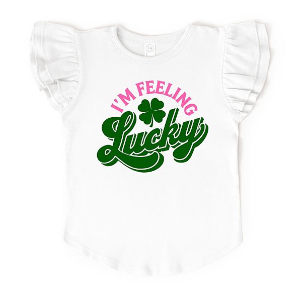 

Футболка с принтом и рукавами-крылышками I'M feeling lucky colorful The Juniper Shop, White