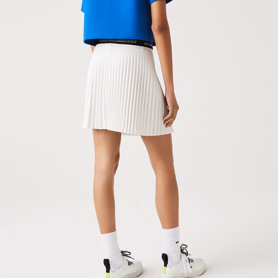 Юбка LACOSTE FW22, классический стиль, белый цвет — фото 4