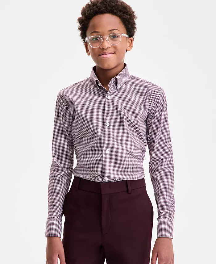 

Мальчиковая классическая рубашка с длинным рукавом 8-20 B By Brooks Brothers, красный