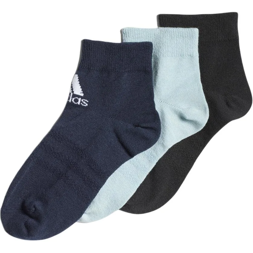 Adidas Носки 3 пары серые черные синие детские — фото 3