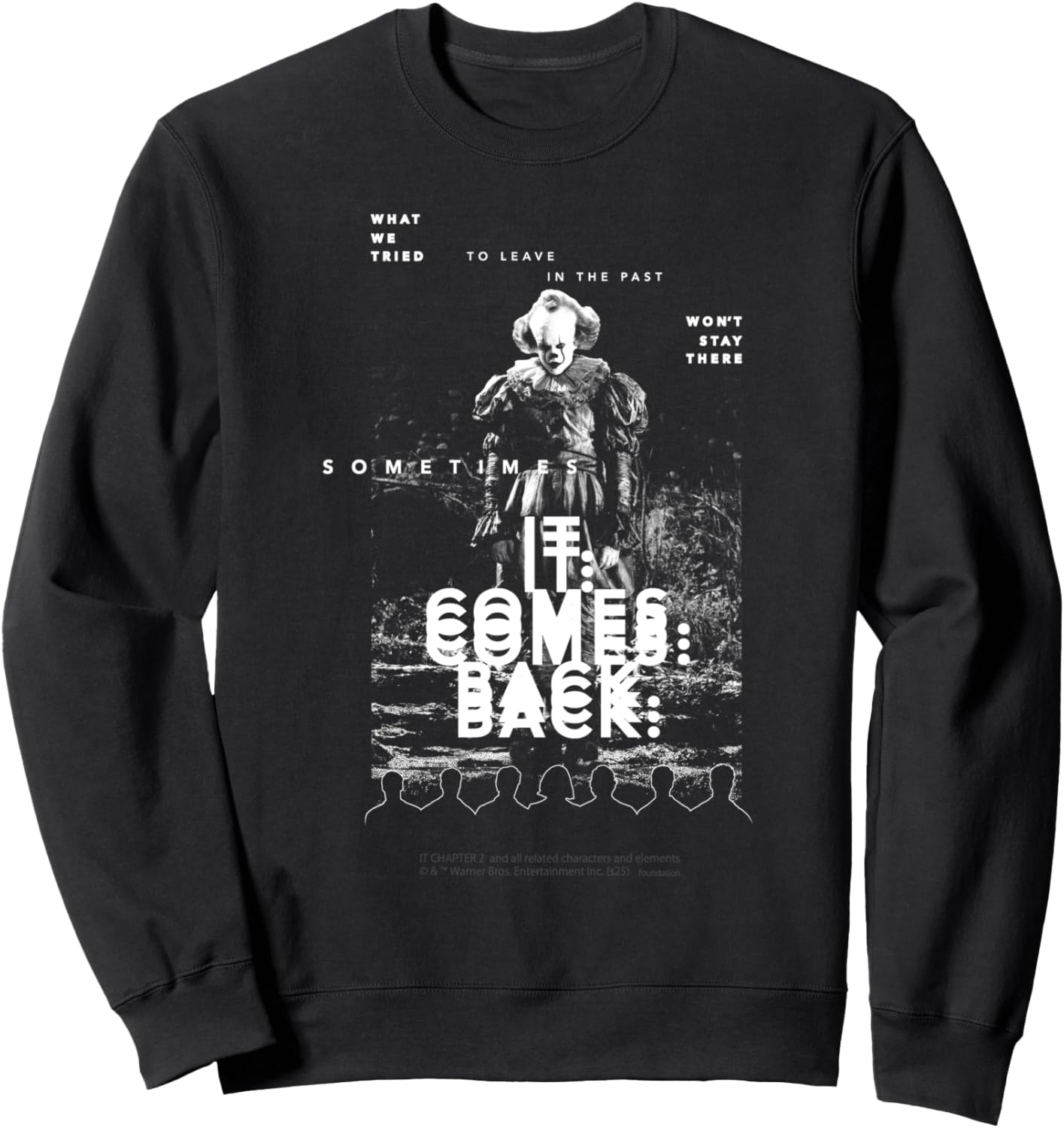 

ЭТО КОНЕЦ. Когда вы это увидите, конец / фильм ужасов / Пеннивайз / Оно возвращается. Толстовка It, черный