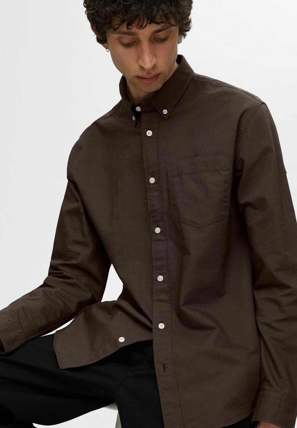 

Рубашка SLHREGRICK NOOS Selected Homme, коричневый