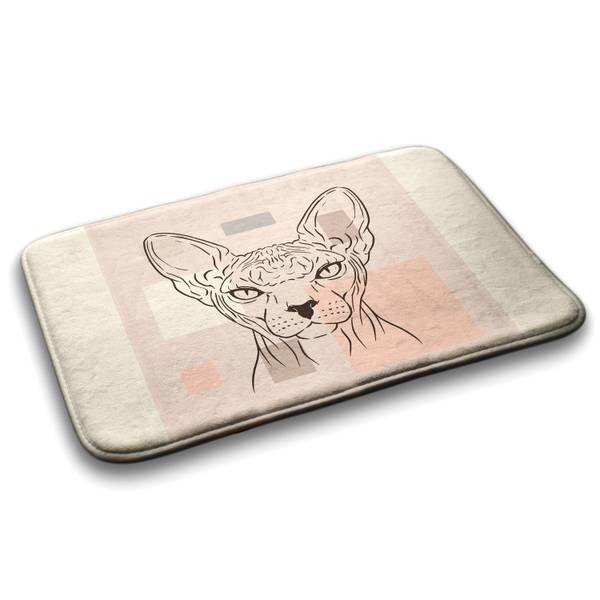 

Коврик для ванной Tulup Katze Sphinx, 90x1x90 см, бежевый