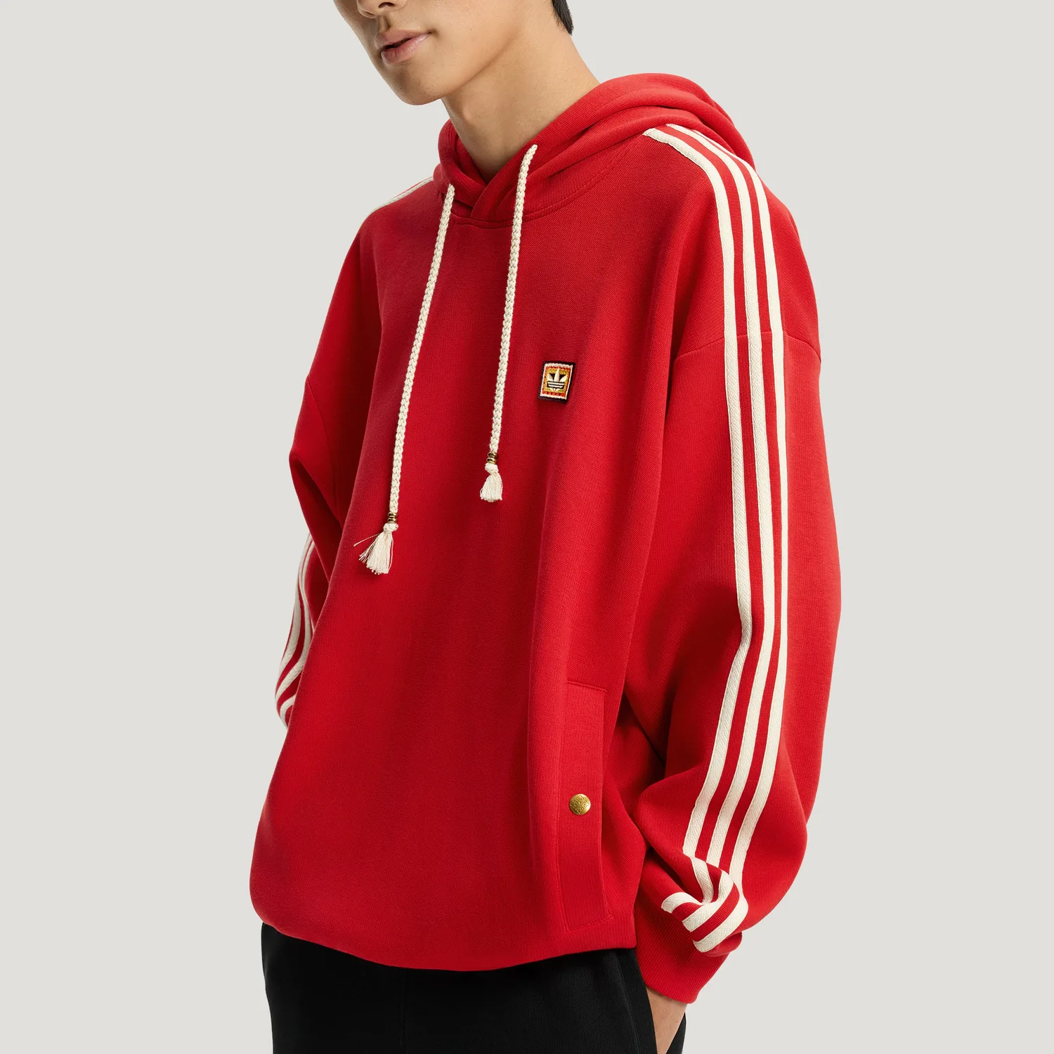 Толстовка с капюшоном мужская Adidas Originals, Light Scarlet — фото 4