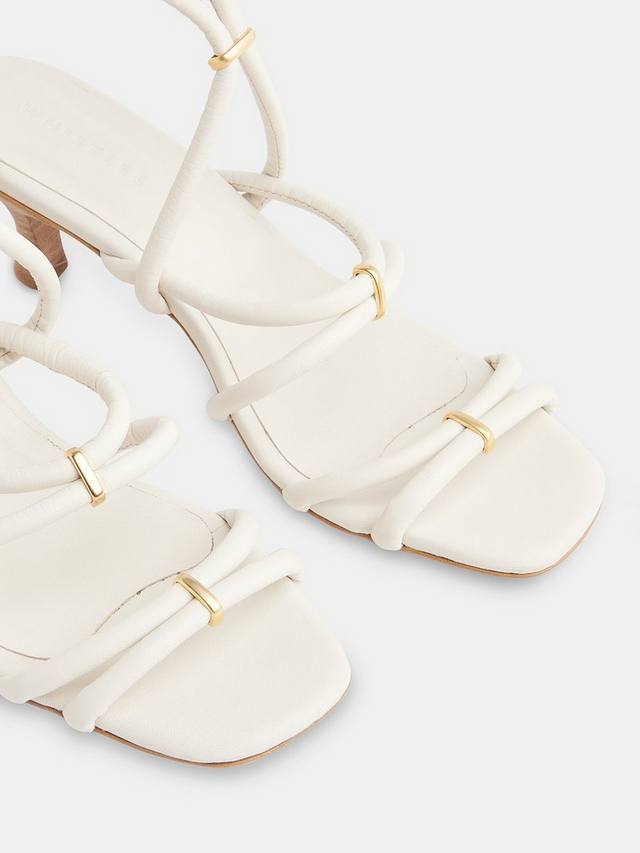 Niomie босоножки-лодочки на тонком каблуке с ремешками Whistles, Ivory — фото 3