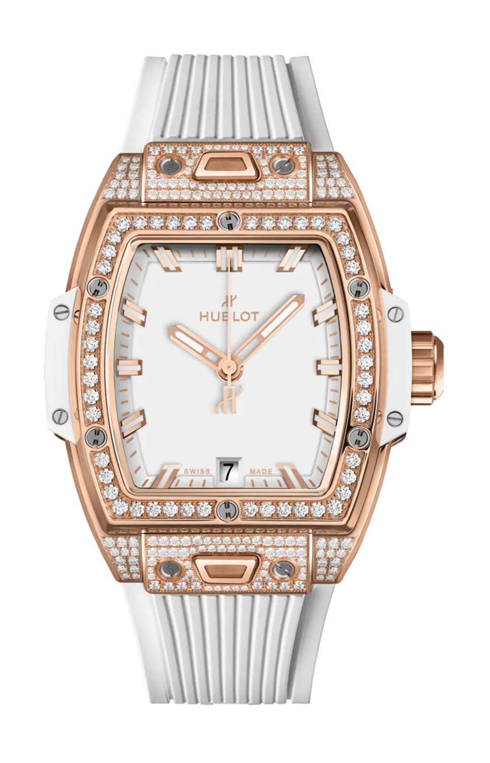 

Часы Hublot Spirit of big bang king gold white pavé из золота с бриллиантами 39 мм