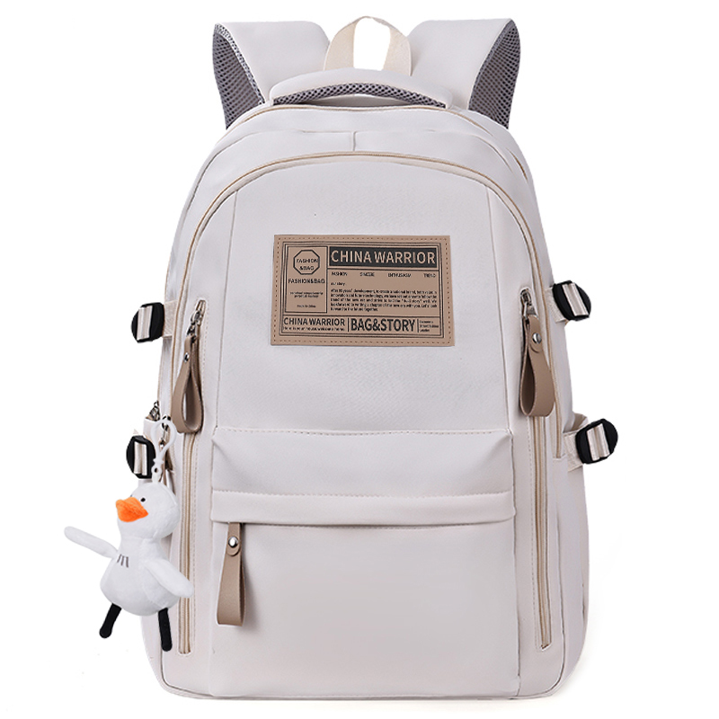 

Рюкзак Warrior Nylon Regular Unisex черно-белый, белый кулон с милым щенком