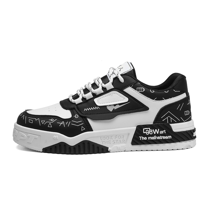 

NANJIREN Антискользящие и износостойкие низкие скейтерские кроссовки для мужчин с эффектом увеличения роста - черные, цвет Black