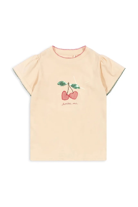 

Детская хлопковая футболка FAMO PUFF TEE GOTS Konges Sløjd, бежевый