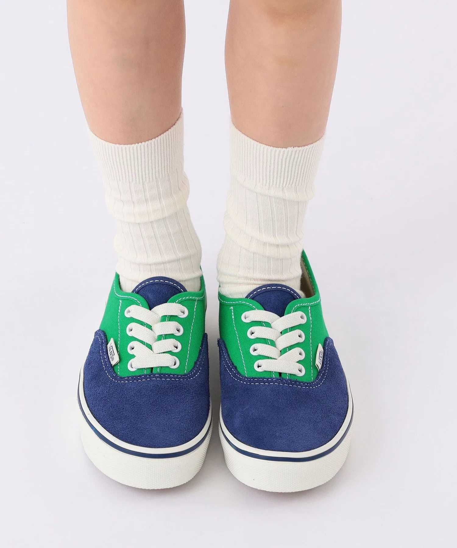 Детские кроссовки VANS Authentic Elastic Lace синие — фото 2