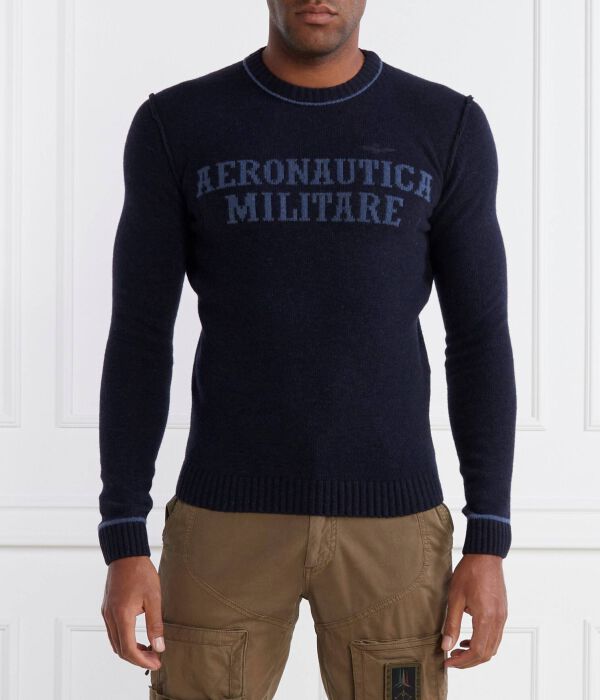

Шерстяной свитер Regular fit Aeronautica Militare, синий