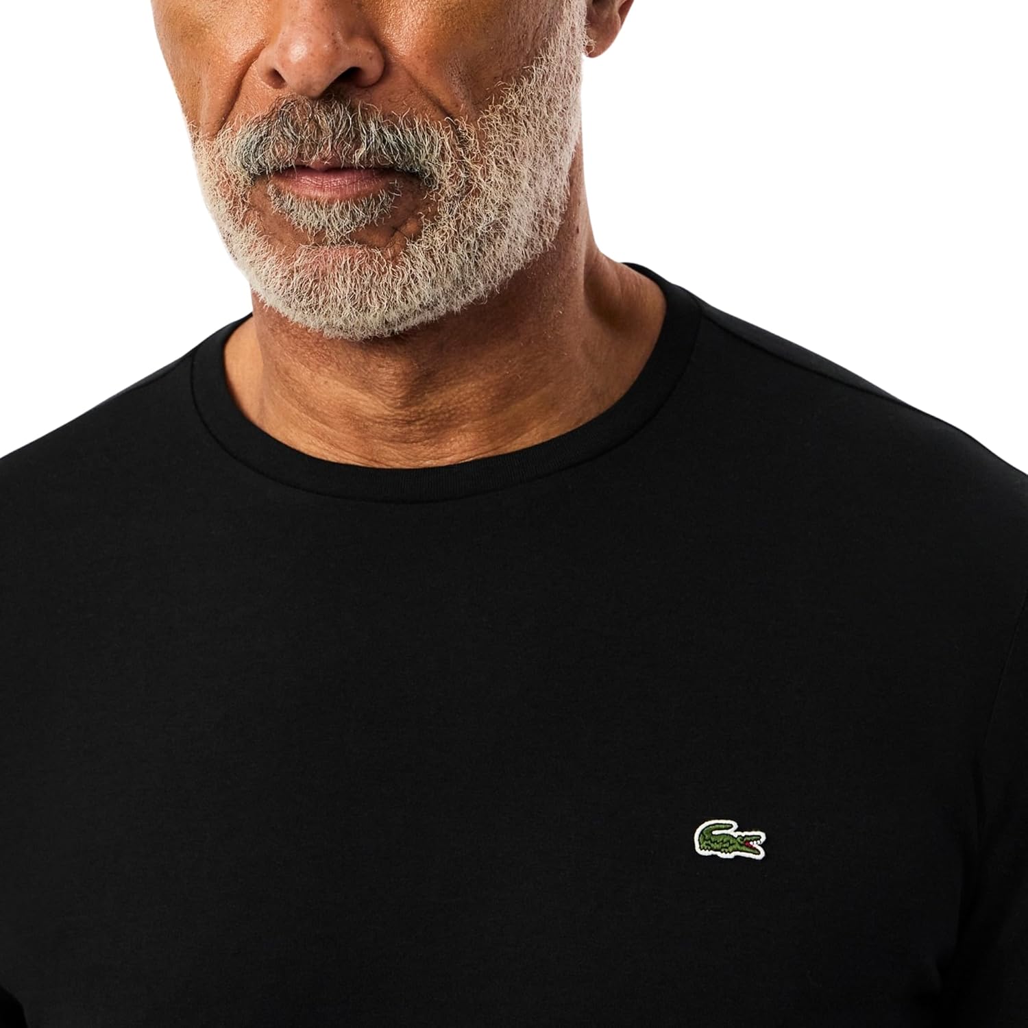Футболка Lacoste с длинным рукавом и круглым вырезом из джерси Pima, Black — фото 2