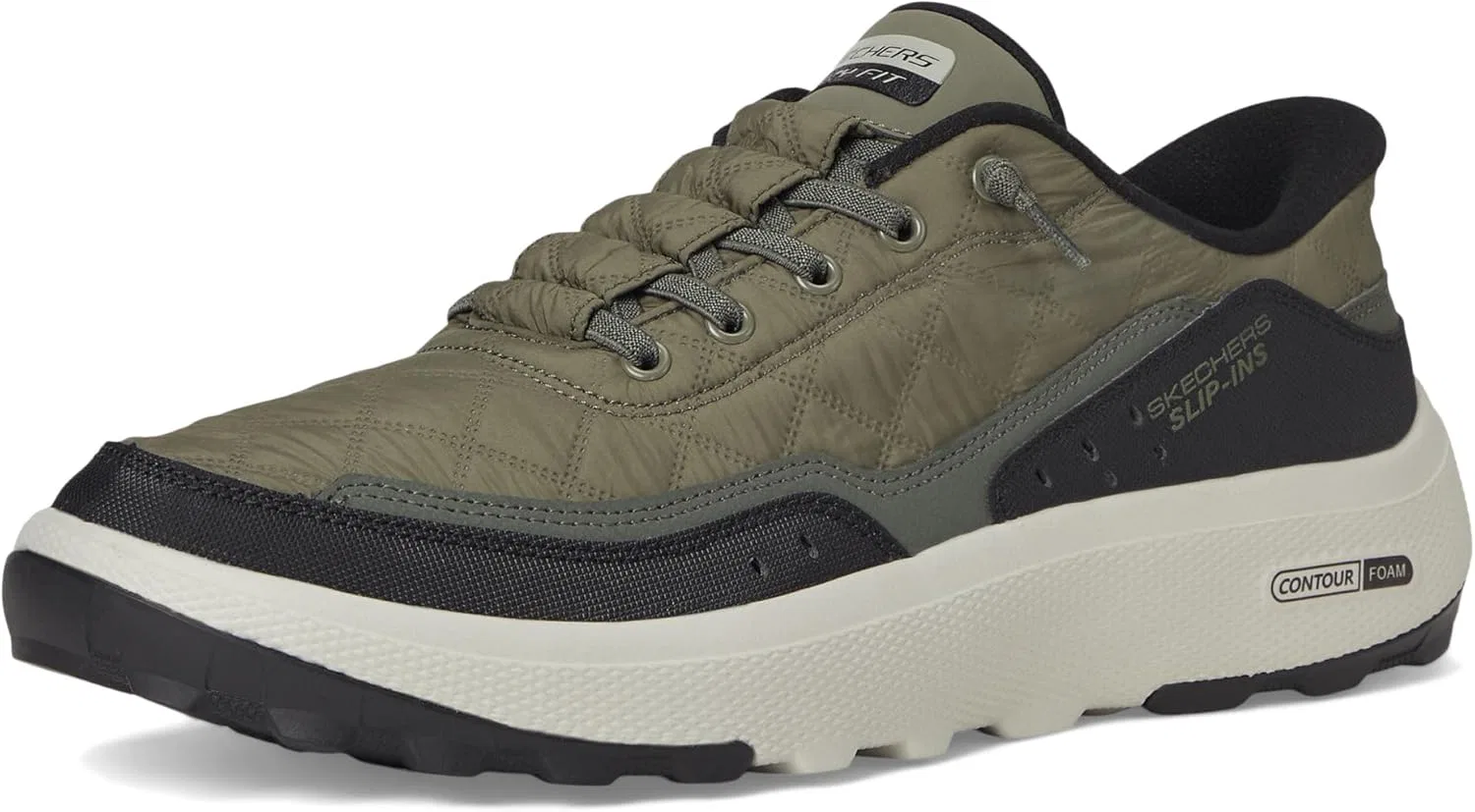 Мужские кроссовки Skechers Urban Explore Cosy Fit Hands Free Slip-in, оливковый — фото 2