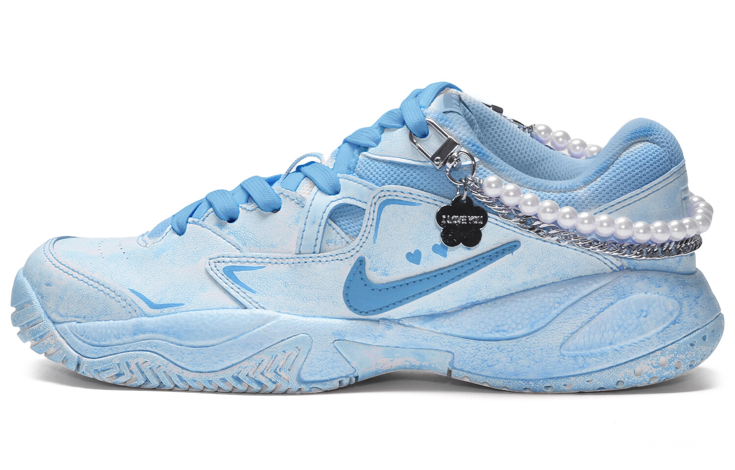 

Теннисные кроссовки Court Lite 2 женские с низким верхом синего цвета Nike