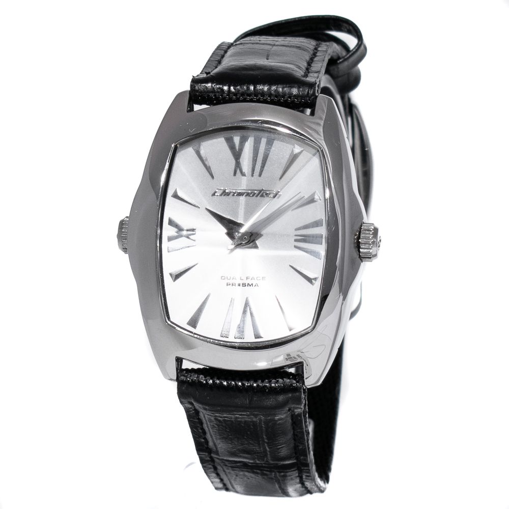 

Черные кожаные часы Chronotech