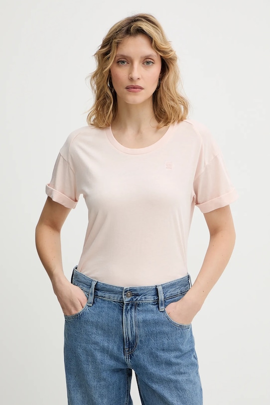 

Футболка из необработанного хлопка, свернутая в рулон. G-Star, розовый