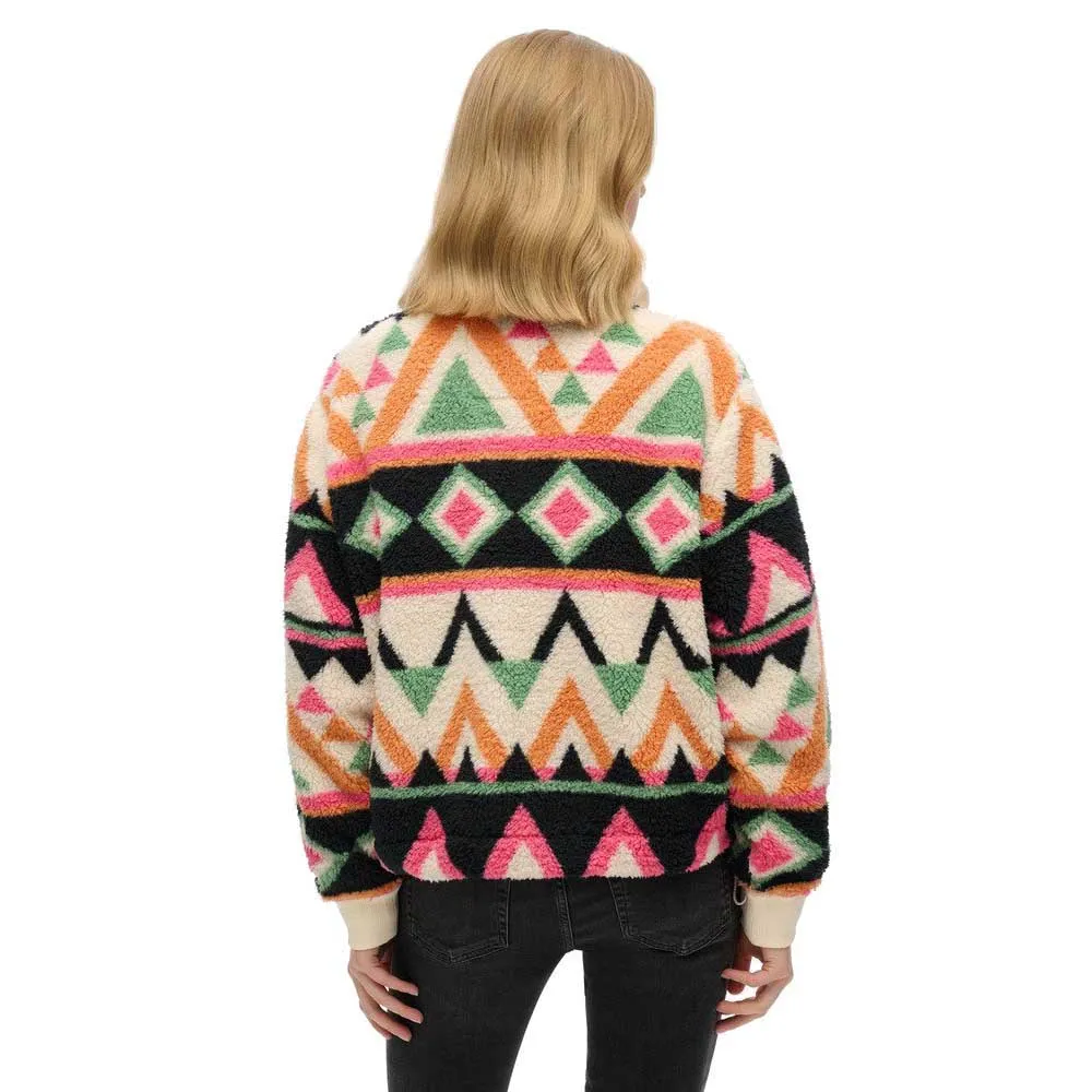 Толстовка Superdry Super Soft Printed Henley, разноцветный — фото 2