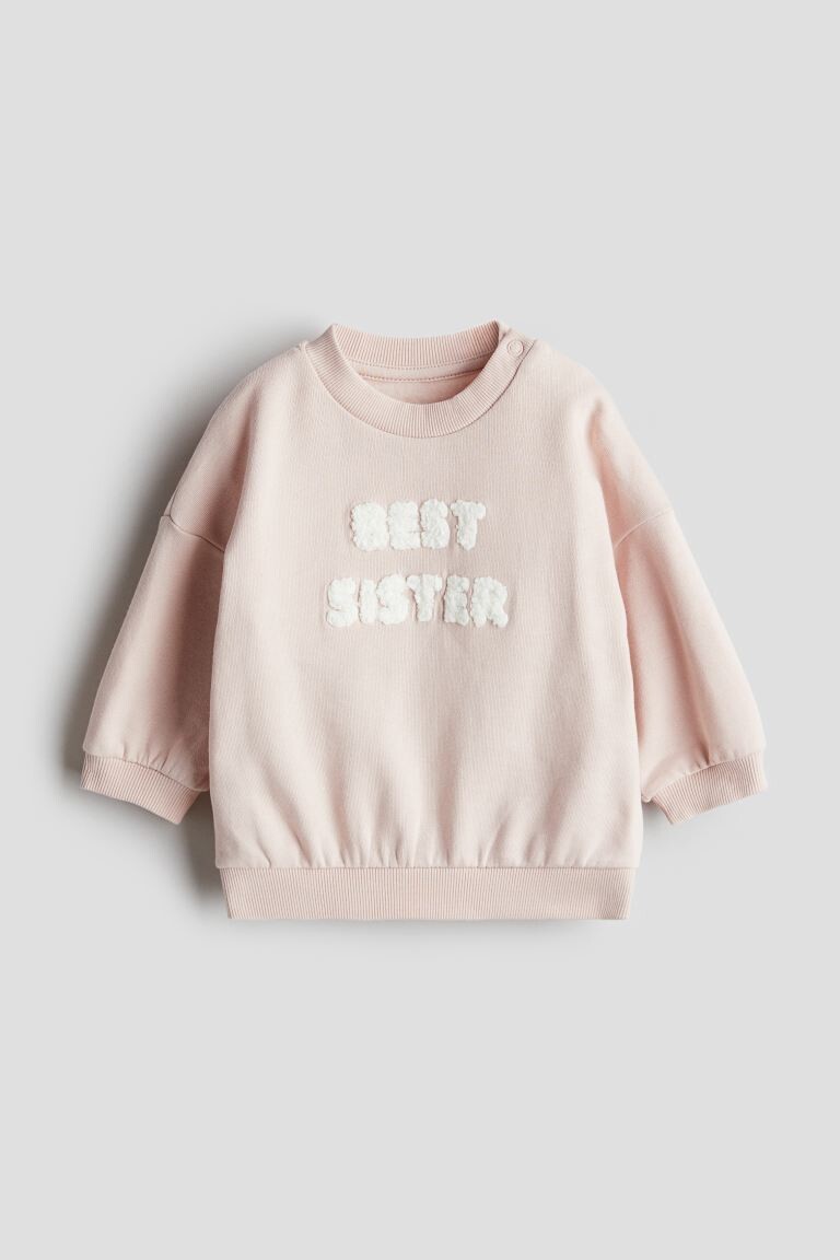 

Толстовка с аппликациями из флиса тедди H&M, розовый