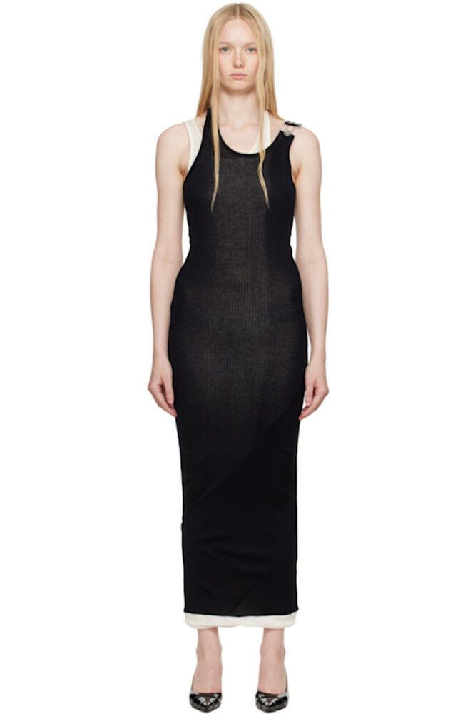 

Черное платье макси «The Draped Double» Jean Paul Gaultier