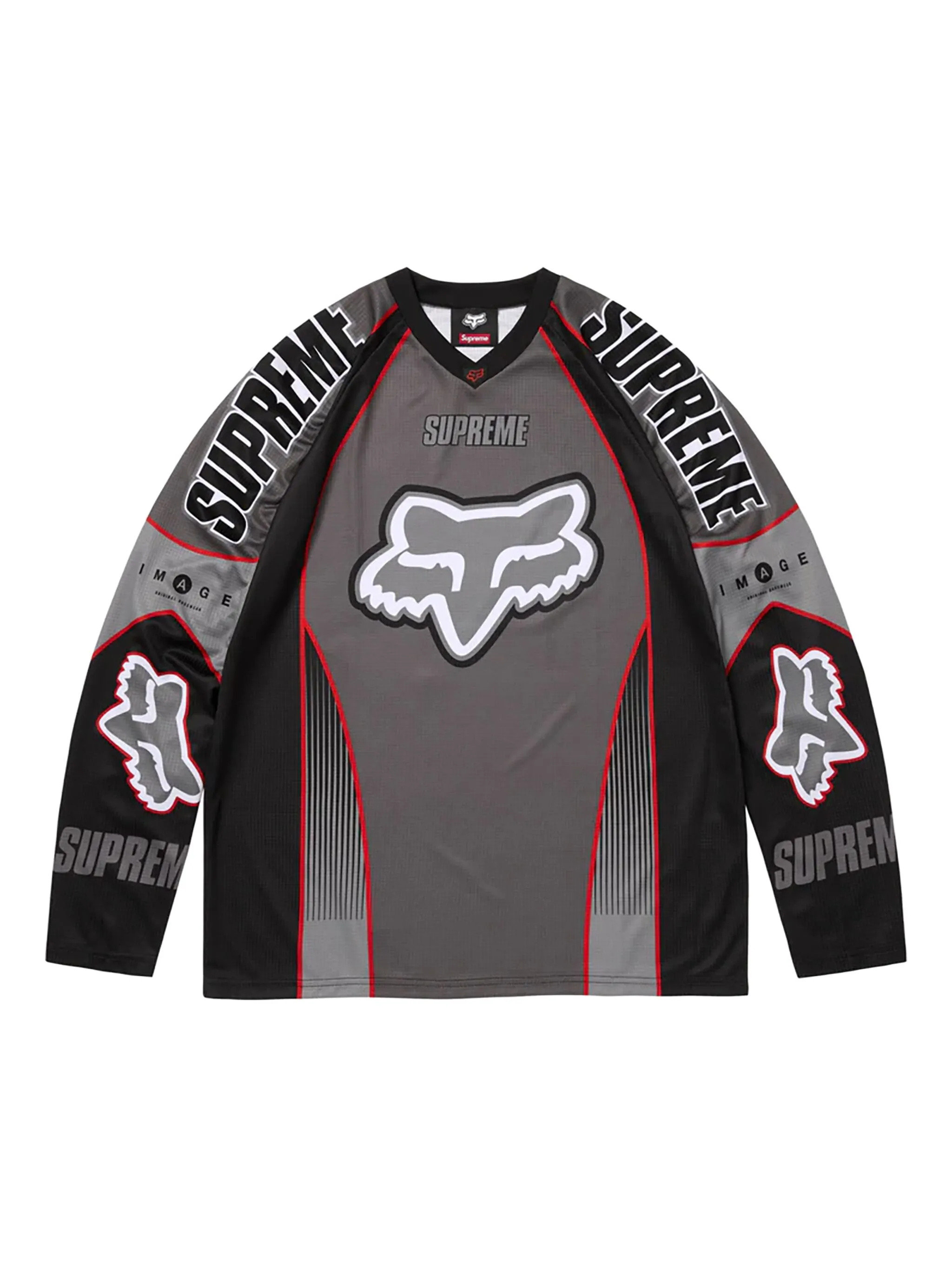 

Толстовка из коллаборации с Fox Racing Supreme, серый