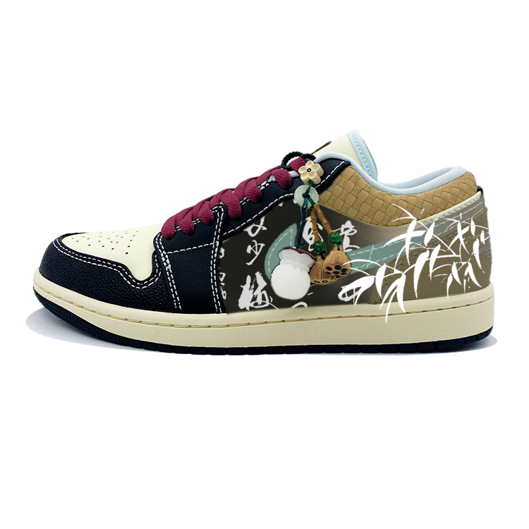 

Jordan Скользоустойчивые кеды Air 1 мужские низкие винтажные баскетбольные бежево-черно-коричневые