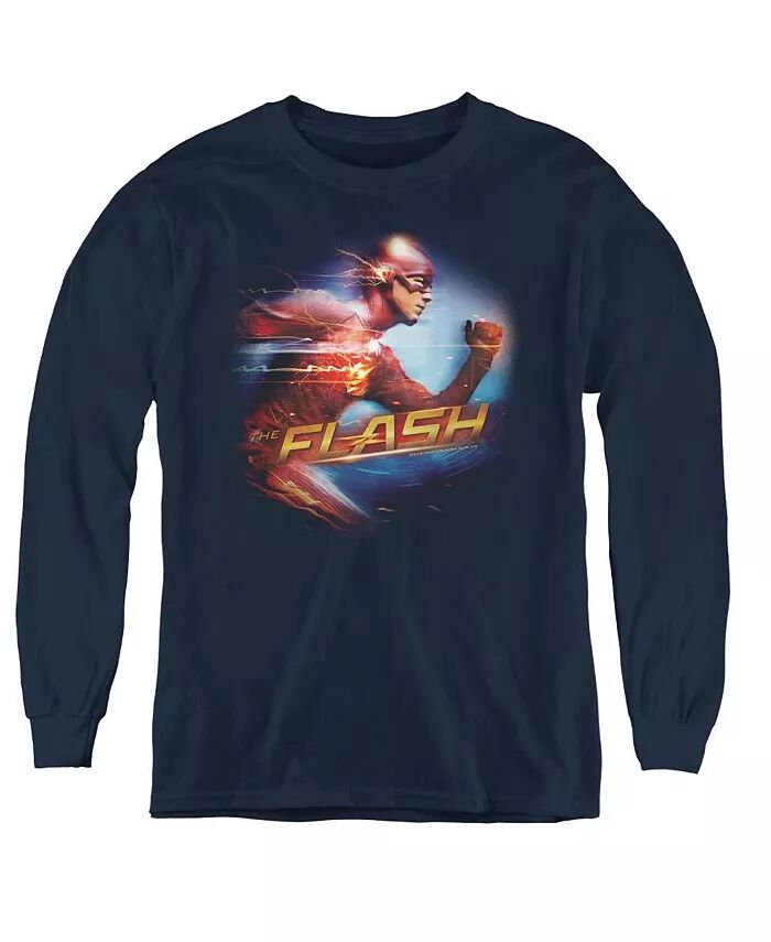

Мальчики Молодежь Самый быстрый человек Длинные рукава Толстовка Flash, синий