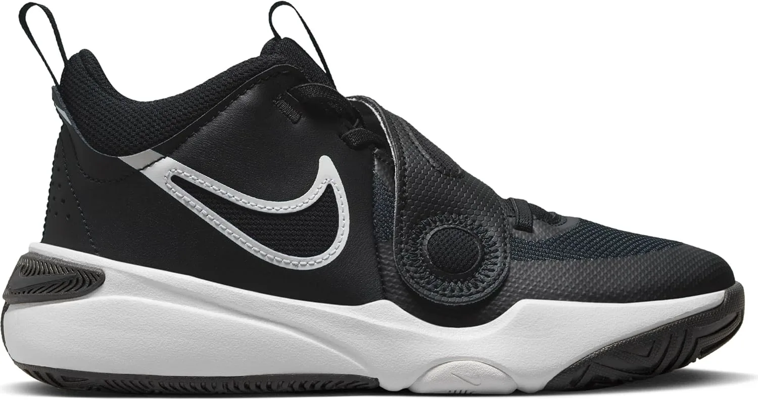Баскетбольные кроссовки Nike Team Hustle D 11 (GS) для детей и подростков, унисекс, белый — фото 4