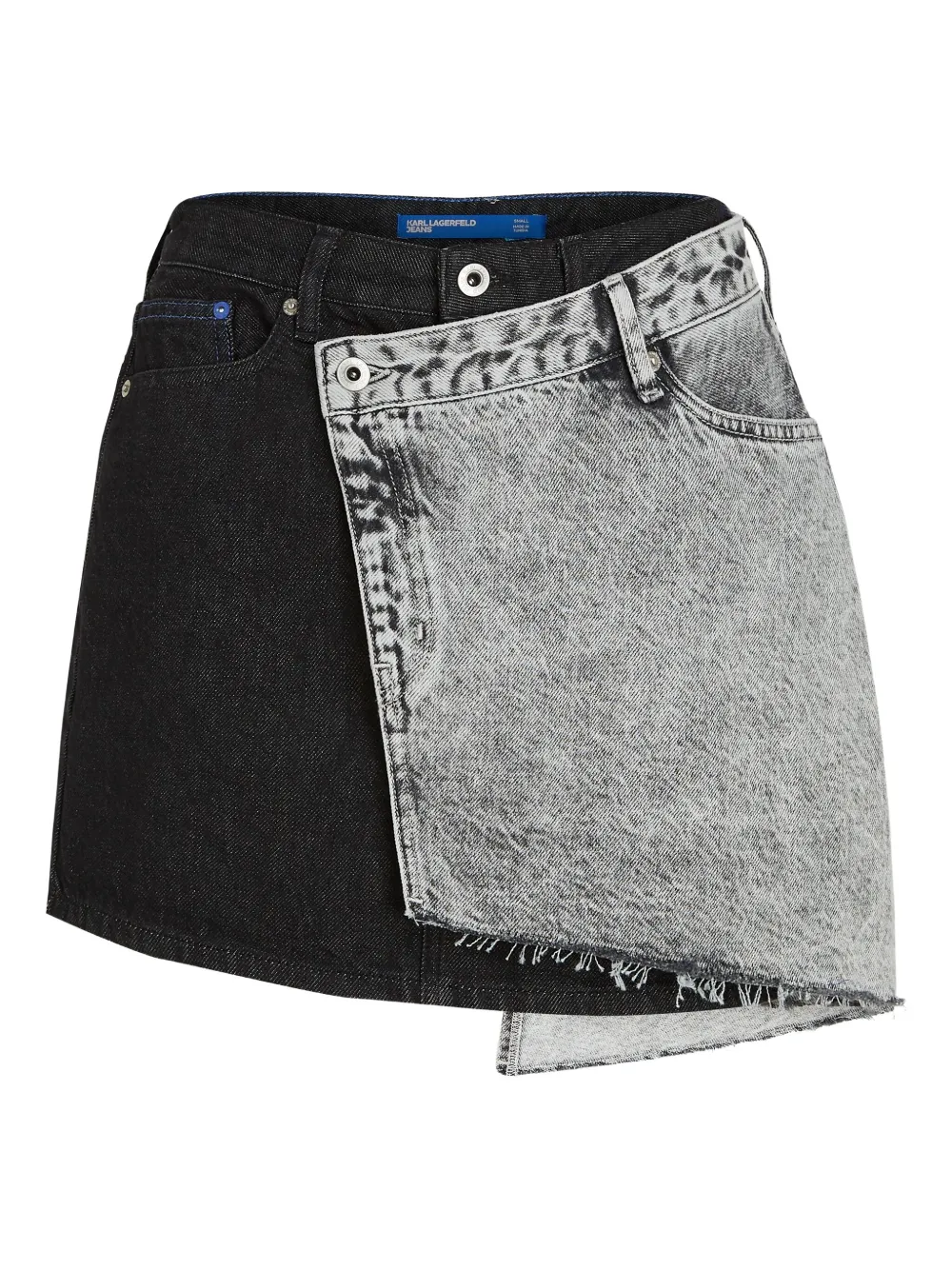 

Джинсовая мини-юбка асимметричного кроя Karl Lagerfeld Jeans, черный