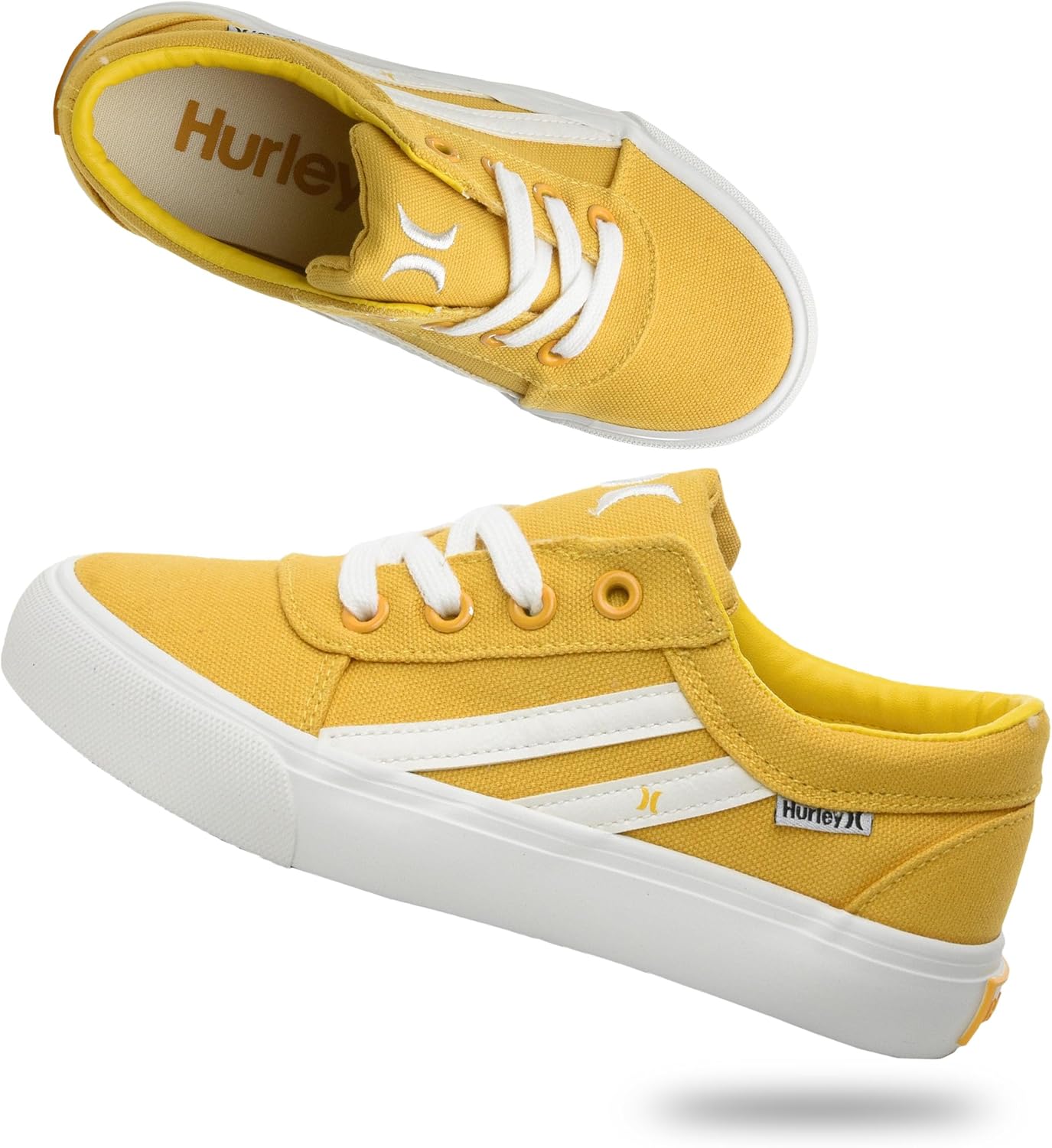 

Кеды Hurley Boardy Kids с шнуровкой - низкие кроссовки для скейтборда для детей, спортивная обувь для мальчиков и девочек, белый