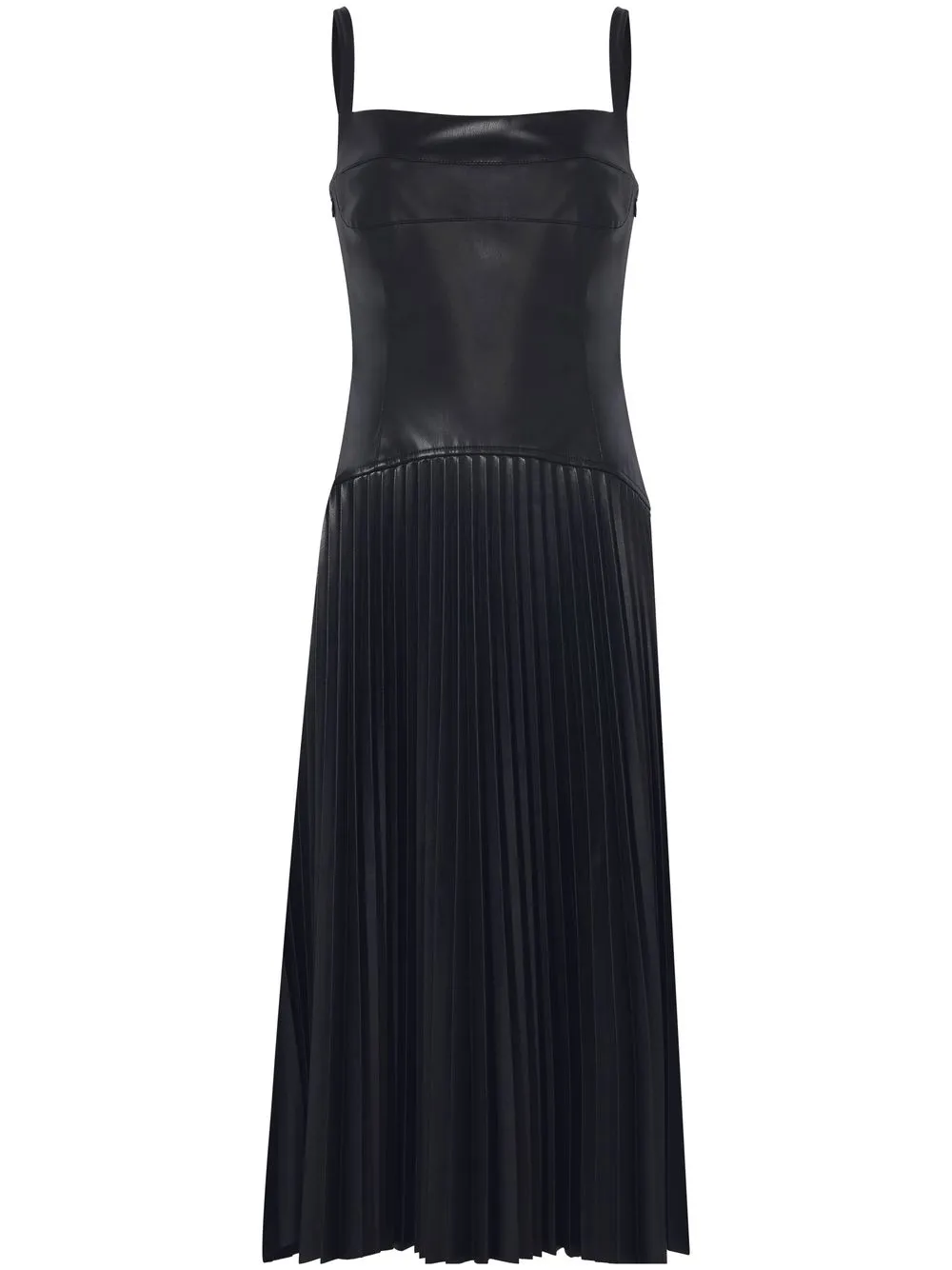 

Платье из искусственной кожи с заниженной талией Proenza Schouler White Label, черный