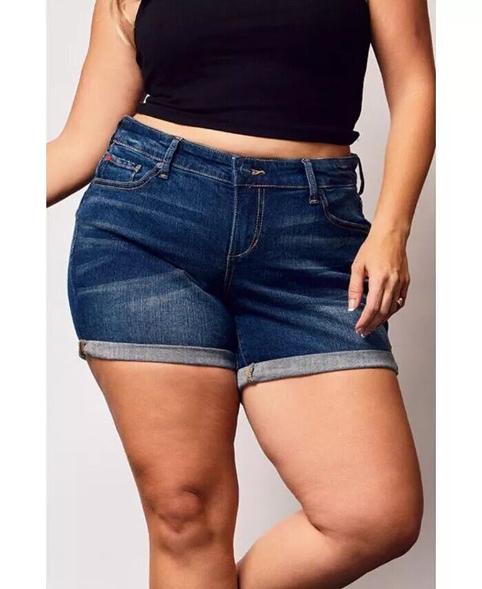 

Джинсовые шорты больших размеров SLINK Jeans, синий