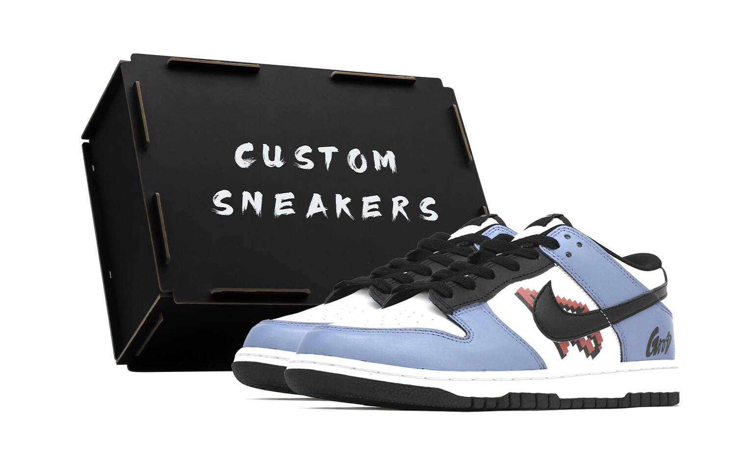 

Кроссовки Nike Dunk Skateboarding Shoes Unisex Low-top Blue/White, синий/белый