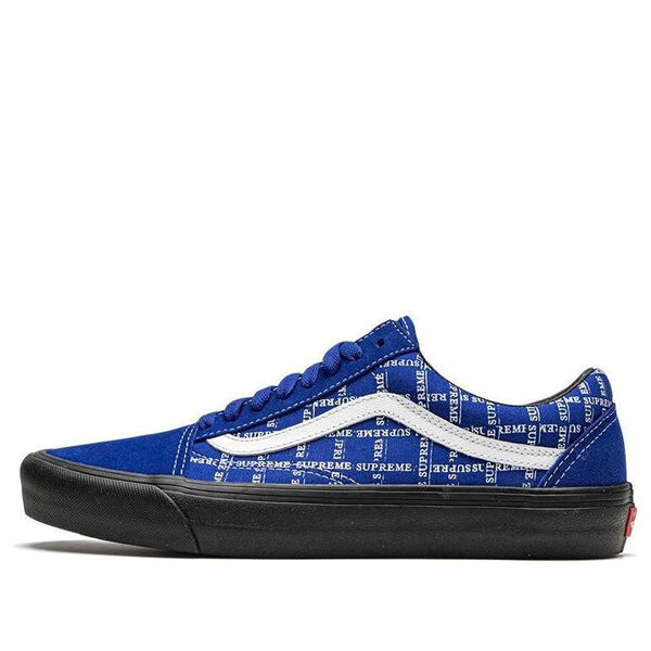 

Кроссовки supreme x old skool pro 'logo pattern - royal' Vans, синий