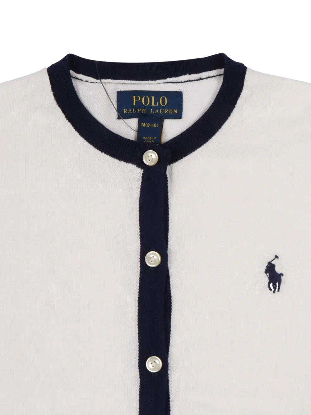 Комплект из полосатого кардигана Polo Ralph Lauren Kids, синий — фото 2