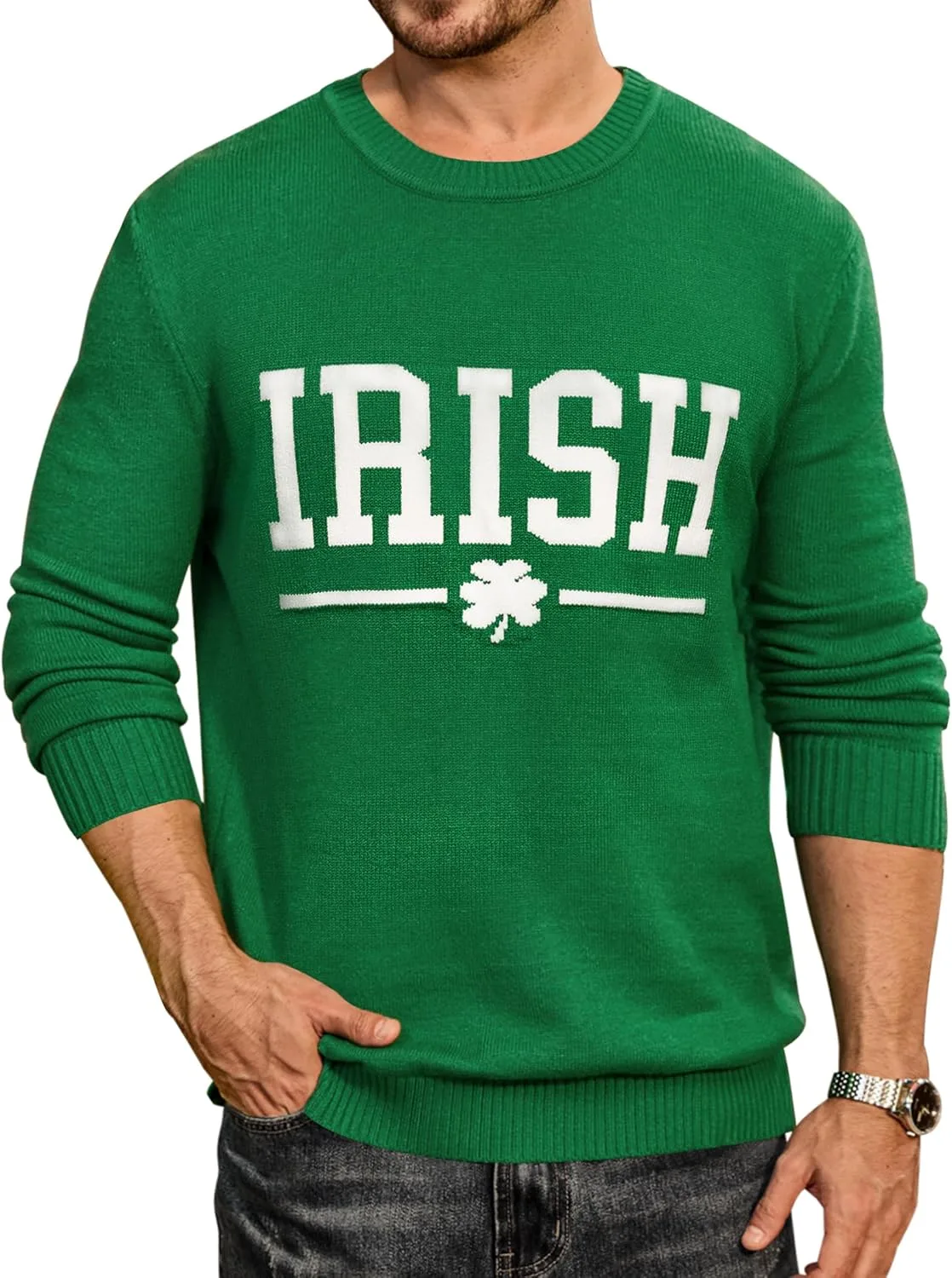 

Arvilhill мужской свитер St Patrick's с ирландским клевером