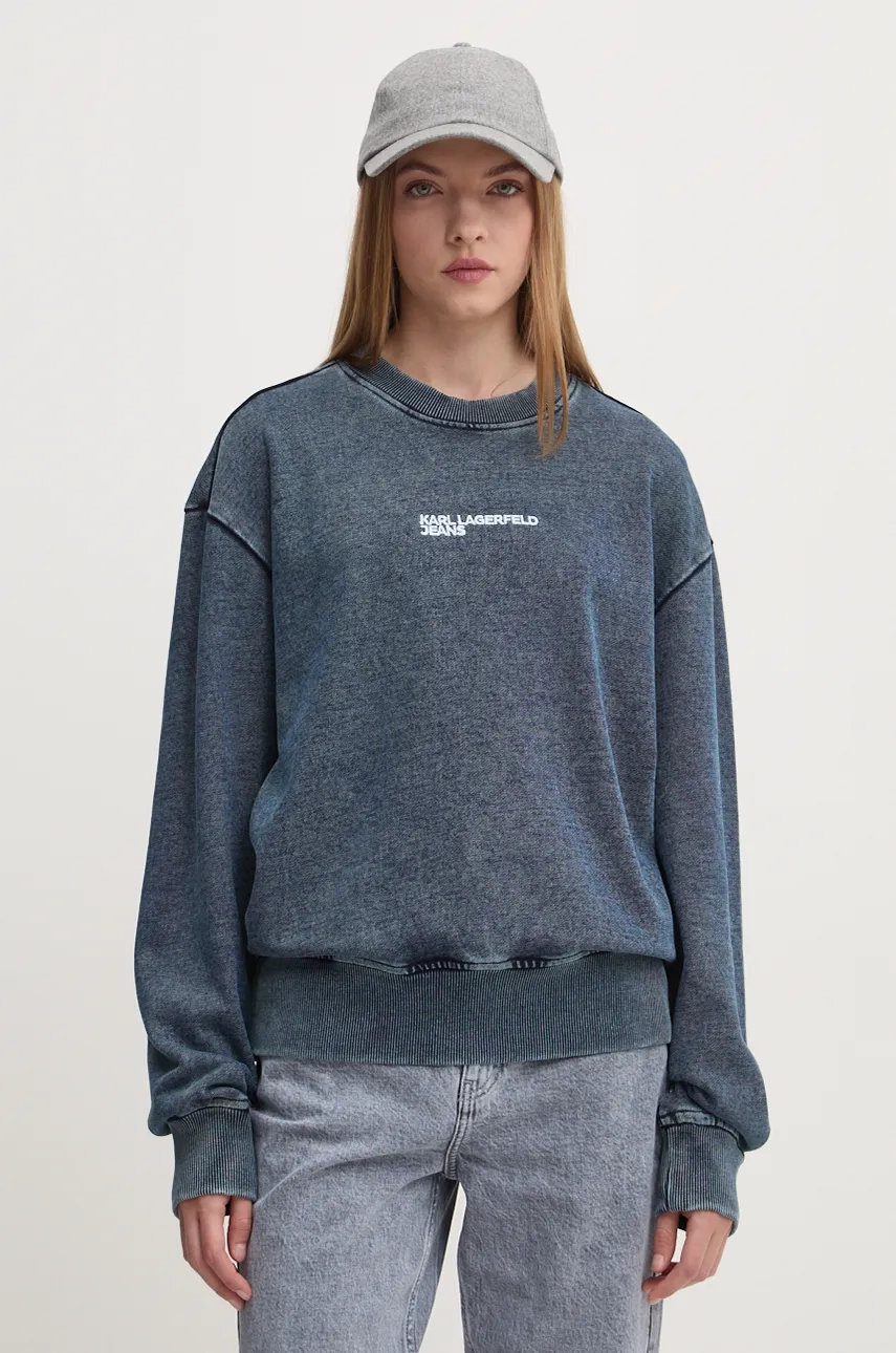 

Хлопковая толстовка Karl Lagerfeld Jeans, синий