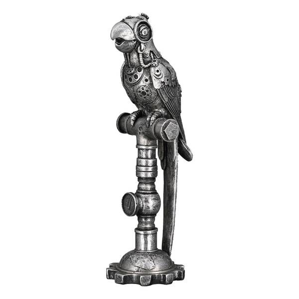 

Декоративная скульптура GILDE Steampunk Parrot, серебряный