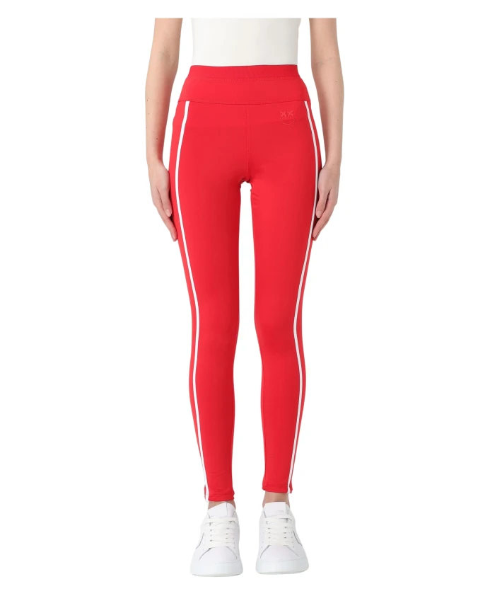 

Леггинсы с контрастными спортивными лямками Pinko, красный