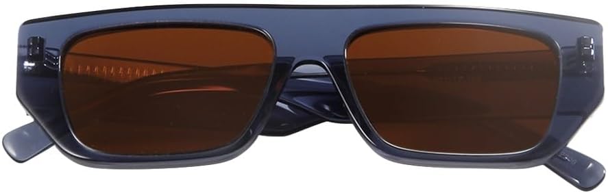 

Солнцезащитные очки в ацетатной оправе, прямоугольные, поляризованные, для мужчин, в полной оправе, модные ретро-очки квадратной формы, защита от УФ-излучения UV400 UJNHGQ, Blue Brown