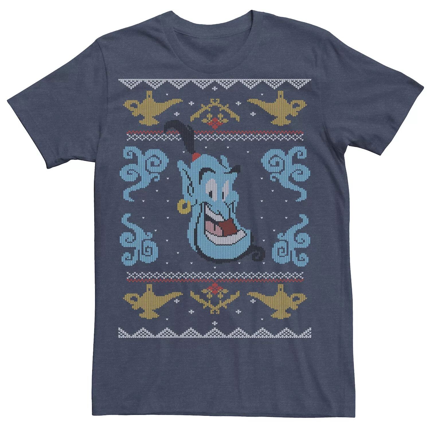 

Мужская футболка-свитер Disney Aladdin Genie Ugly Christmas Licensed Character