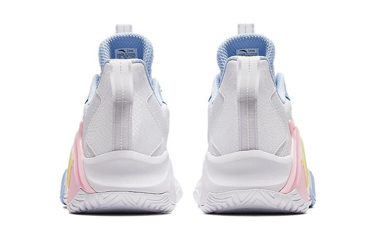 Детские баскетбольные кроссовки GS Low-top Anta White/Danube Blue Anta Kids, синий — фото 3