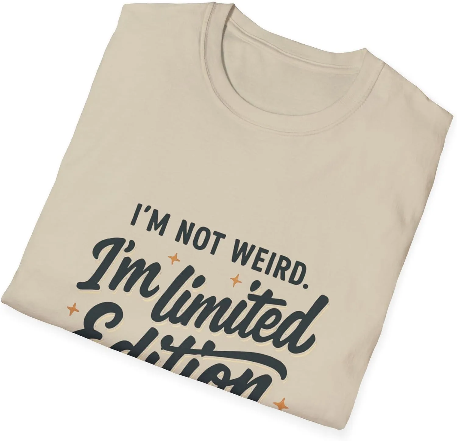 Футболка Unisex Softstyle I’m not Weird. I’m Limited Edition GENERIC, Sand — фото 4