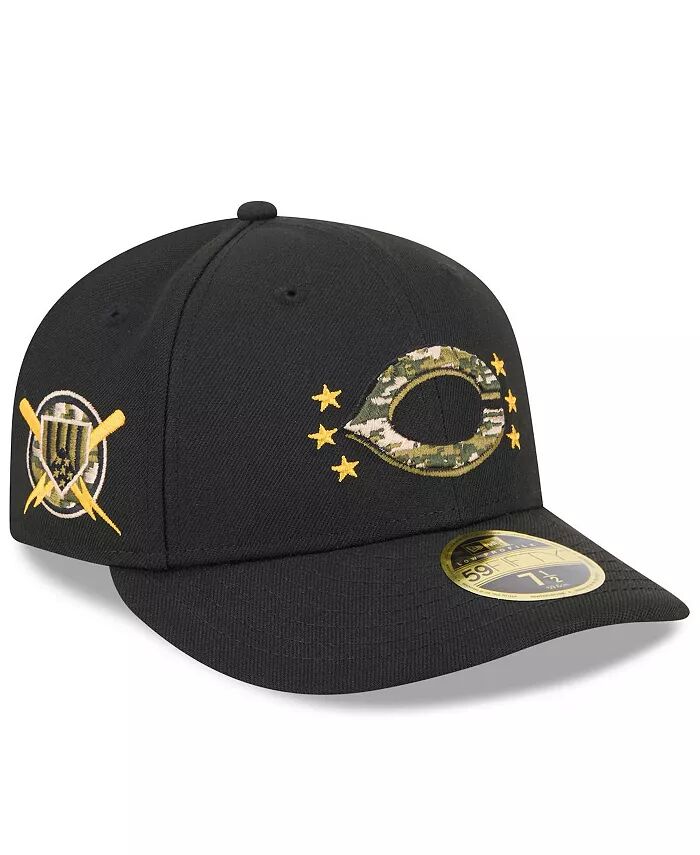 

Мужская черная кепка Cincinnati Reds 2024 Armed Forces Day Low Profile 59FIFTY Fitted Hat New Era