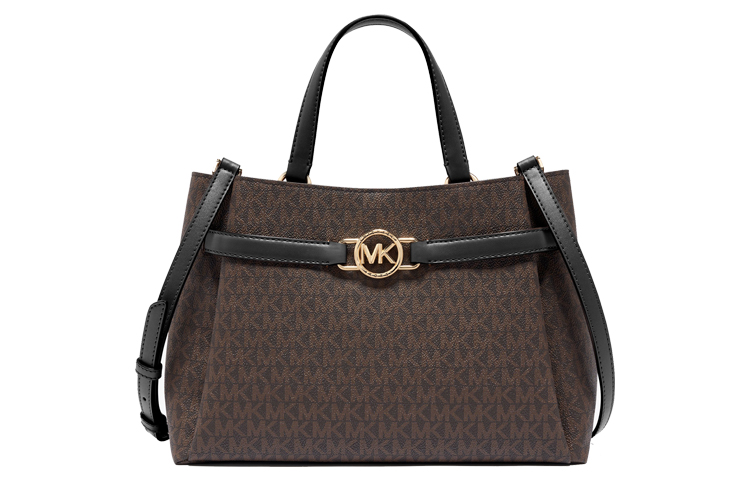 

MICHAEL KORS Искусственная кожаная сумка через плечо, кроссбоди, женская сумка среднего размера темно-коричневая/черная