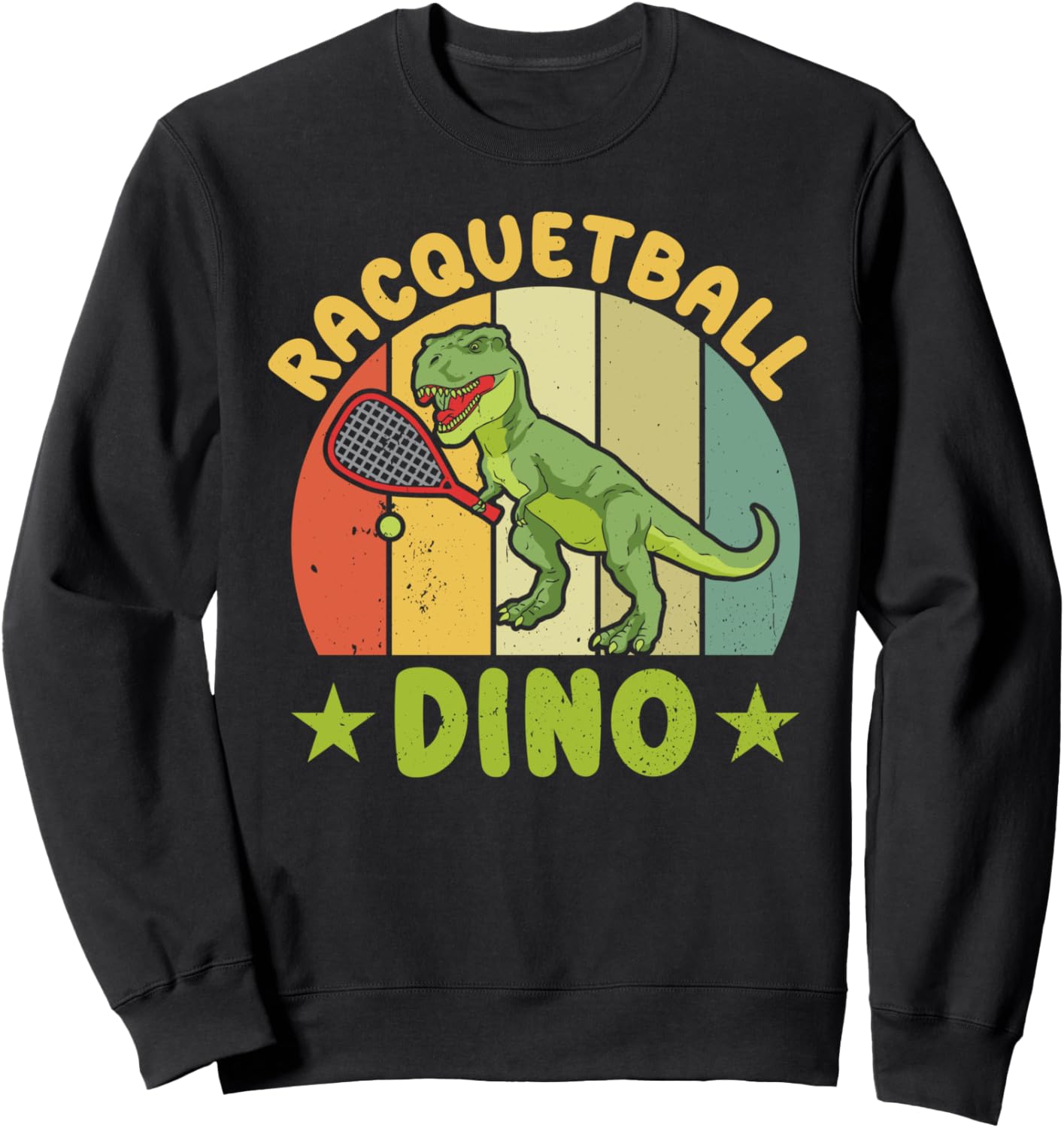 

Игрок в ракетбол Динозавр Ракетбол Динозавр Толстовка Funny Racquetball Dinosaur, черный