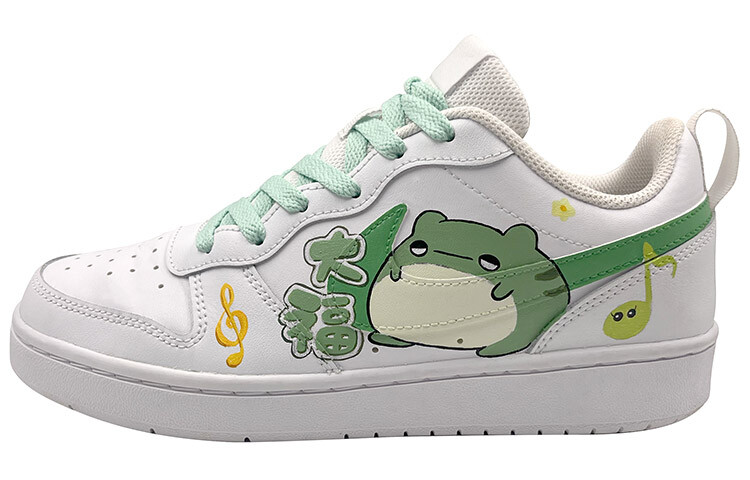 

Кроссовки Nike Court Borough Skateboarding Shoes Women's Low-top Pink/Yellow, белый