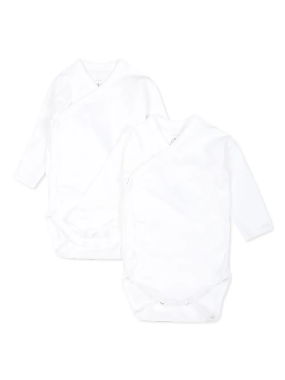 

Комплект из двух боди с длинными рукавами Petit Bateau, белый