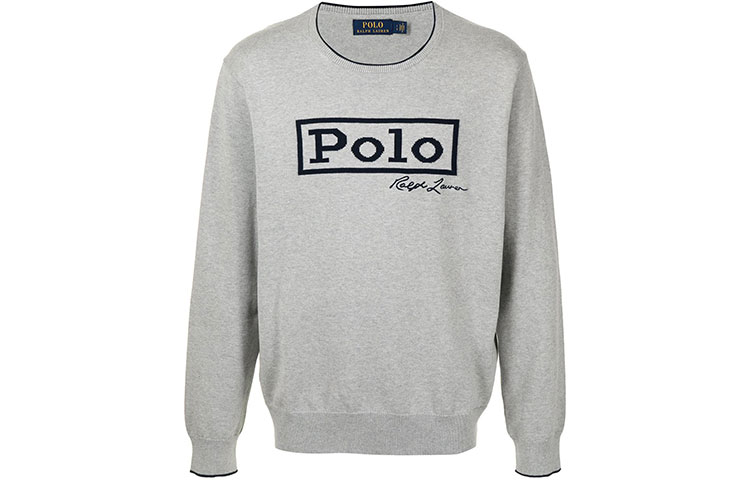 Polo Ralph Lauren Мужская толстовка серого цвета — фото 3