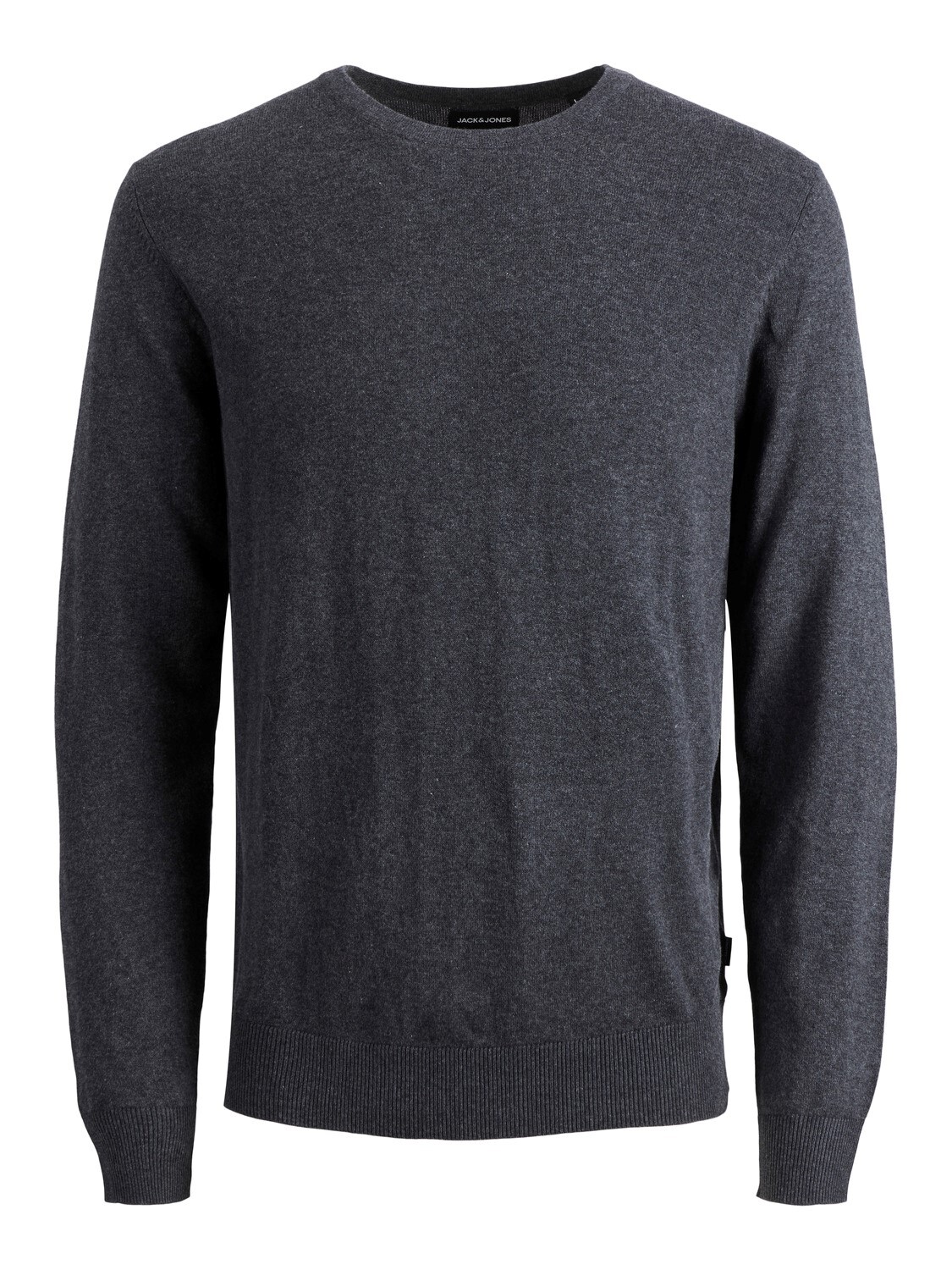 

Лонгслив Jack & Jones Dünner Langarm Strickpullover Rundhals Basic Sweater JJEEMIL, темно серый